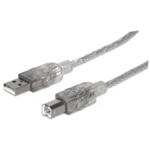 Kabel USB 2.0 USB-A na USB-B M/M 3.0m srebrny