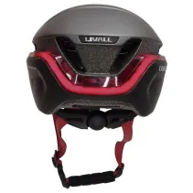 Kask szosowy 58-62cm światła LED czujnik upadku SOS czarny