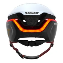 Kask szosowy 58-62cm światła LED czujnik upadku SOS biały