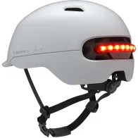 Kask miejski 57-61cm światła LED czujnik upadku SOS biały