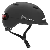 Kask miejski 57-61cm światła LED czujnik upadku SOS biały
