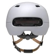 Kask miejski 54-58cm światła LED czujnik upadku SOS biały
