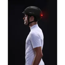 Kask miejski 54-58cm światła LED czujnik upadku SOS biały