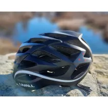 Kask szosowy Bluetooth 55-61cm LED/SOS/Intercom biały
