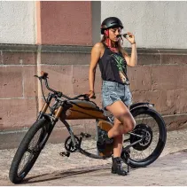 Kask miejski Bluetooth 54-58cm LED/SOS/Intercom miętowy