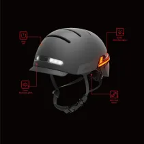 Kask miejski Bluetooth 57-61cm LED/SOS/Intercom miętowy