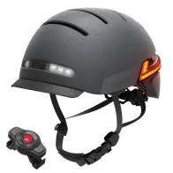 Kask miejski Bluetooth 57-61cm LED/SOS/Intercom czarny