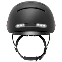 Kask miejski Bluetooth 54-58cm LED/SOS/Intercom czarny
