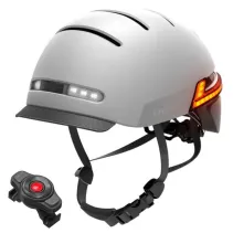 Kask miejski Bluetooth 57-61cm LED/SOS/Intercom szary