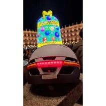 Kask miejski Bluetooth 54-58cm LED/SOS/Intercom szary