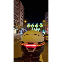 Kask miejski Bluetooth 54-58cm LED/SOS/Intercom szary