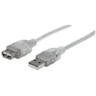 Kabel USB 2.0 przedłużacz USB-A na USB-A M/F 3.0m Srebrny