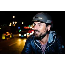 Kask miejski Bluetooth 57-61cm LED/SOS/Intercom fioletowy