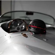 Kask miejski Bluetooth 57-61cm LED/SOS/Intercom fioletowy