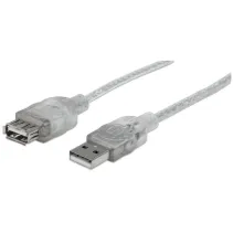 Kabel USB 2.0 przedłużacz USB-A na USB-A M/F 4.5m Srebrny
