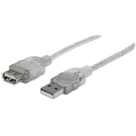 Kabel USB 2.0 przedłużacz USB-A na USB-A M/F 4.5m Srebrny