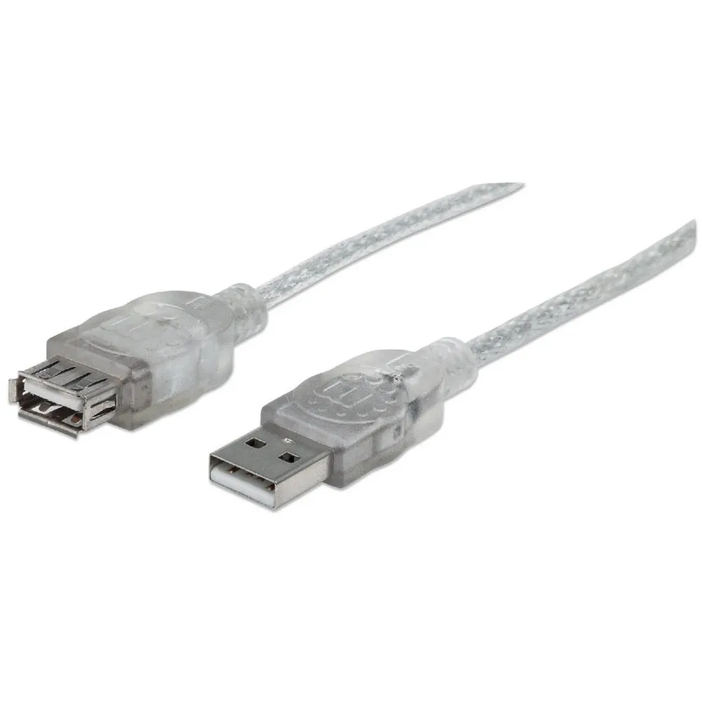 Kabel USB 2.0 przedłużacz USB-A na USB-A M/F 4.5m Srebrny