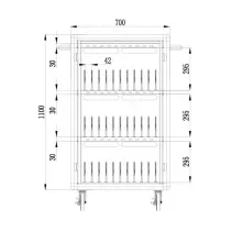 Techly 108880 Szafa ładująca 30x USB-C 5V, 30x 230V AC - B2B Netinet