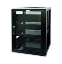 Szafa Rack 19 15U 600x600 Audio/Video stojąca czarna