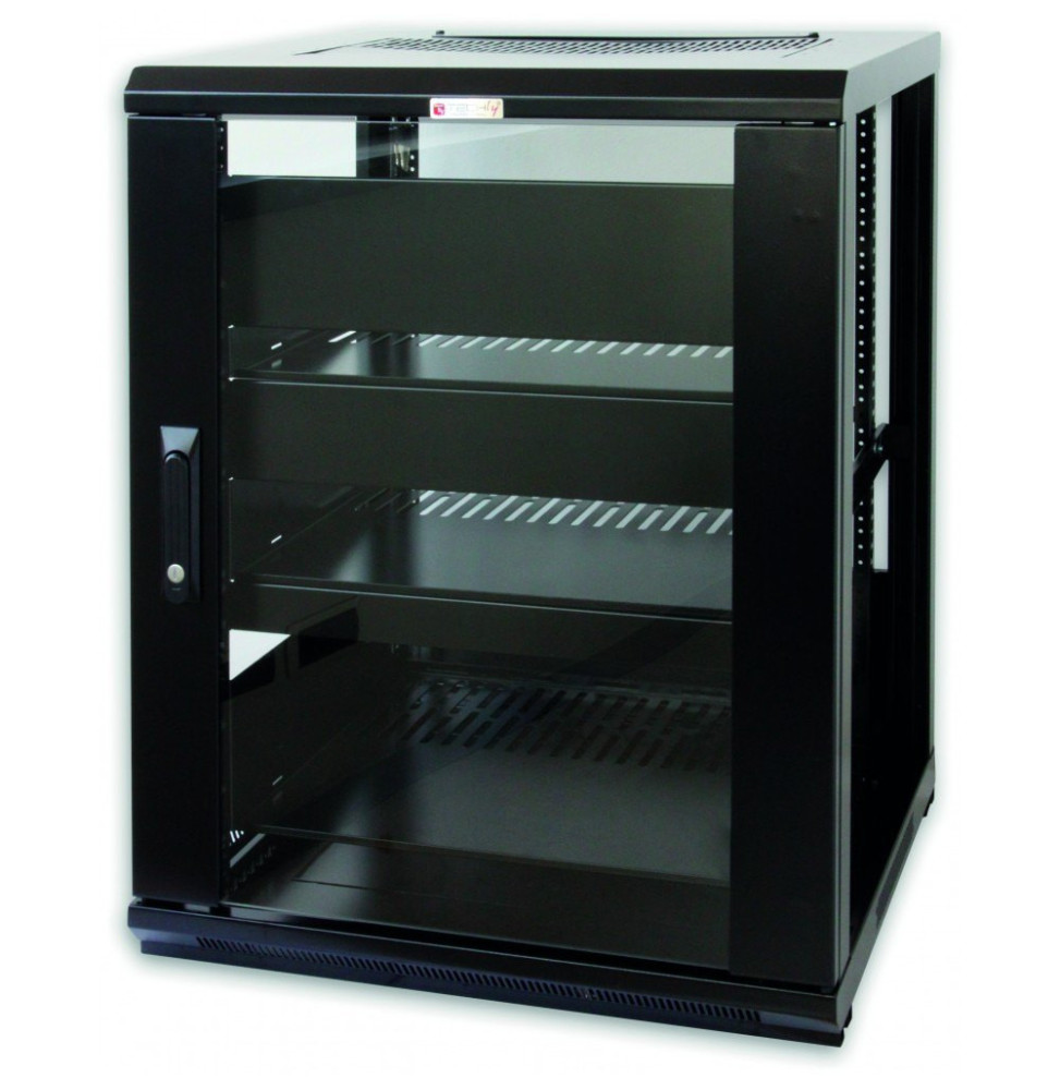 Szafa Rack 19 15U 600x600 Audio/Video stojąca czarna