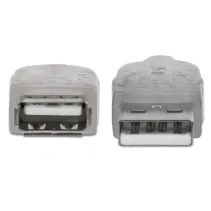 Kabel USB 2.0 przedłużacz USB-A na USB-A M/F 4.5m Srebrny