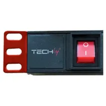 Listwa zasilająca 19" 1U, 8x Schuko, kabel 3m C20, włącznik