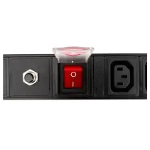 Listwa zasilająca 19" 1U, 8x C13, kabel 2m C14, włącznik