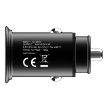 Techly 365382 Samochodowa ładowarka 2x USB 36W 5-12V