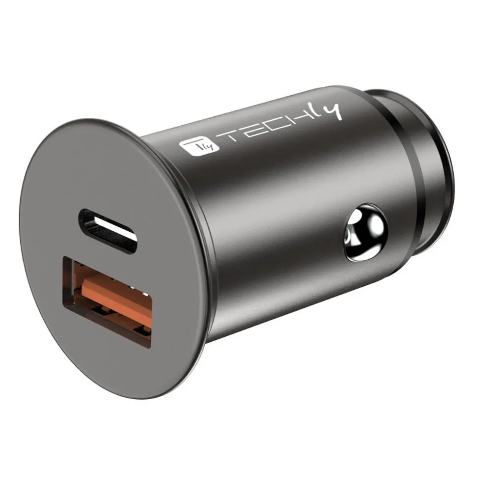 Techly 365399 Samochodowa ładowarka USB-C PD & USB-A 38W