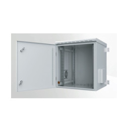 Szafa wisząca 9U Rack 19, IP55, pełne drzwi 600x450 szara