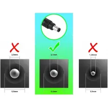 Uniwersalny zasilacz 230V, 18W/1,5A,12V, wtyk DC,5,5x2,1mm