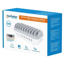 Manhattan 180856 Sieciowa ładowarka 10x USB 120W - B2B Netinet