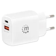 Manhattan 406321 Szybka ładowarka 2x USB QC 18W i PD 30W