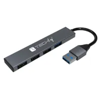 Techly Hub USB 4-portowy 3x USB 2.0  1x USB 3.2 Gen1