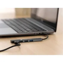 Techly Hub USB 4-portowy 3x USB 2.0  1x USB 3.2 Gen1