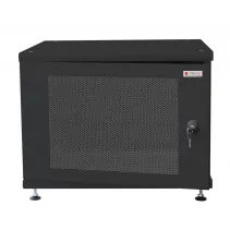 Szafa stojąca/wisząca Rack 19" 8U 540x600, drzwi perforowane, do baterii fotowoltaicznych, czarna