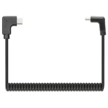 Kabel do ładowania USB-C na USB-C kątowy 90° spiralny 1m