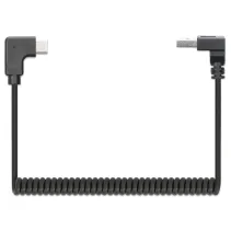 Kabel do ładowania USB-A na USB-C kątowy 90° spiralny 1m