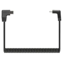 Kabel do ładowania USB-C na USB-MicroB kątowy90° spiralny 1m