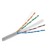 Kabel skrętka Cat6 UTP drut 305m 100% CU szary