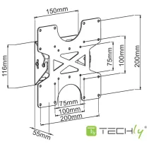 Techly 301924 Wieszak TV 17-37" ścienny uchylny - B2B Netinet