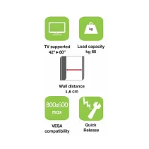 Techly 022649 Wieszak TV 42-80" ścienny slim - B2B Netinet