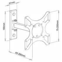 Techly 023837 Wieszak TV 19-37" ścienny obrotowy - B2B Netinet
