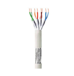 Kabel skrętka Cat6 SFTP drut 305m CCA szary