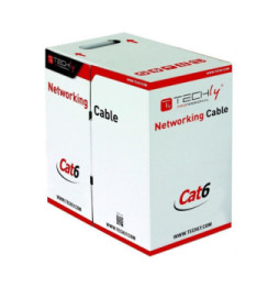 Kabel skrętka Cat6 SFTP drut 305m CCA szary