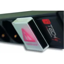 Listwa zasilająca 19" 1U, 8x Schuko, kabel 2m C14, włącznik