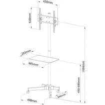 Techly ICA-TR21 Stojak mobilny TV 23-55" z regulacją - B2B Netinet