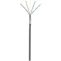 Kabel skrętka Cat5e FTP drut 305m CCA czarny zew.