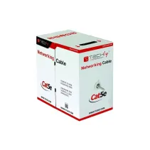 Kabel skrętka Cat5e FTP drut 305m CCA czarny zew.