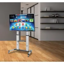 Techly ICA-TR24 Stojak mobilny TV 60-100" z półkami - B2B Netinet